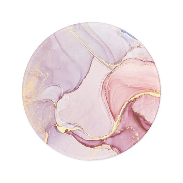 Office HEATED Round Pink Marble Mouse Pad Smooth Non-slip Desk Mouse Mat Custom Gift