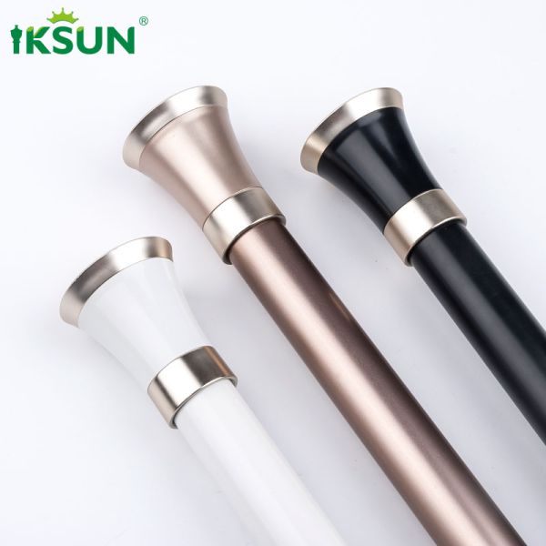 Extendable Curtain Pole Decorative Wall Mouted Curtain Rods Set For Home Decoration