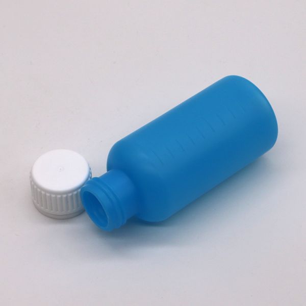 Настраиваемый цвет HDPE 100 мл жидкая пустая пластиковая бутылка с шкалой и крышкой безопасности