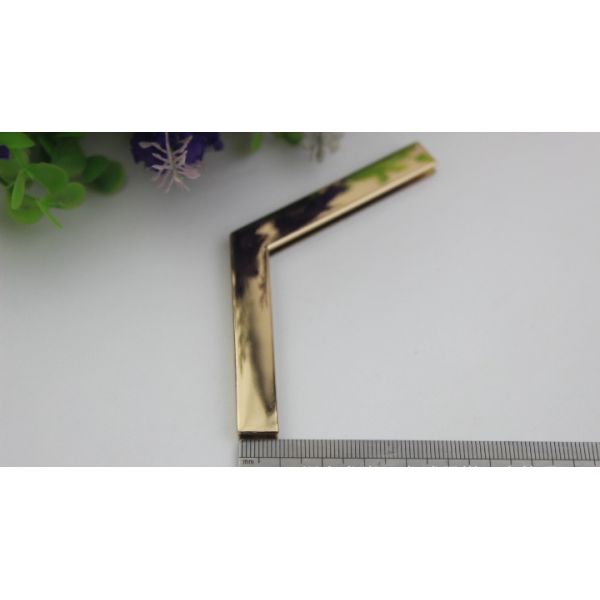Factory direct sales iron material 105 mm length golden handbag corner protectors for box