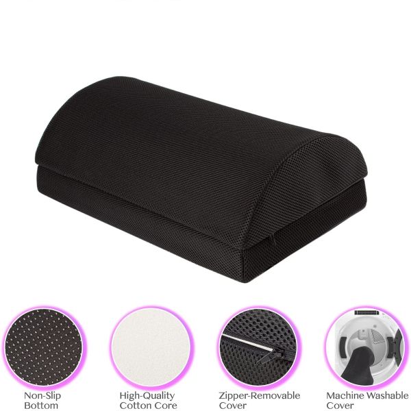 Under Desk Memory Foot Rest with Adjustable Height and Multi-functional Features