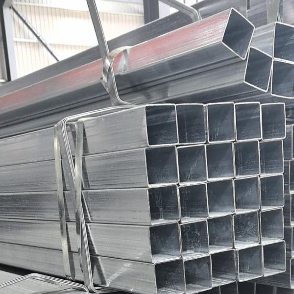 Large Stock Cold Rolled Pre Galvanized Welded square  Rectangular Steel Pipe/tube Q235, Q235B Hollow Gi Pipe