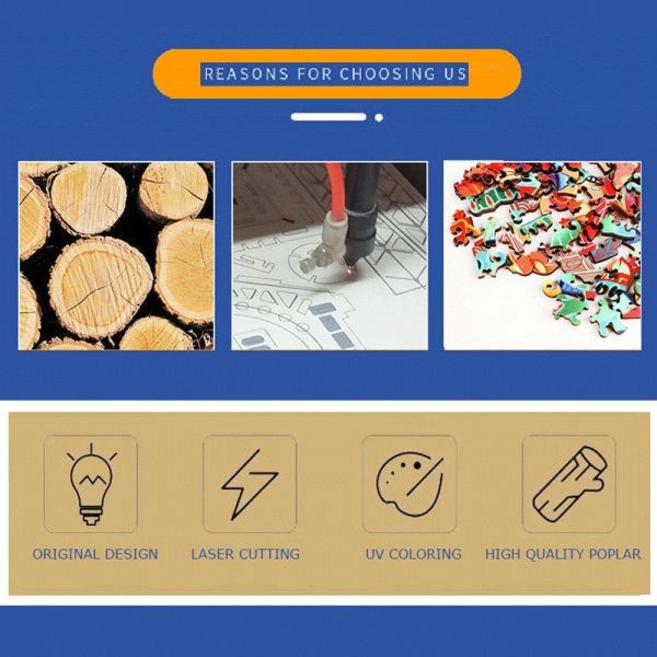 Unisex Wooden Puzzle Brain Teasers Toy Colorful 3D Jigsaw for Kids' Intelligence