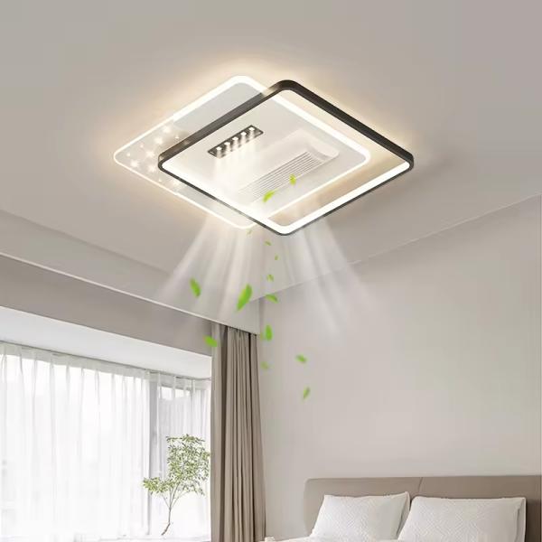 Modern 2024 New Full Spectrum Eye protection Leafless Ceiling Fan with Light Ceiling Light Living Room Fan Light