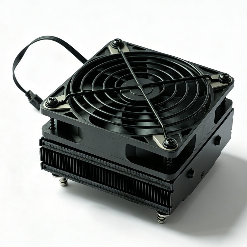 12V ball bearing axial flow cooling fan, 4-pin, 42.02 CFM, 4200 RPM, plastic fan. 4 copper tube air cooling/radiator, suitable for mining equipment.