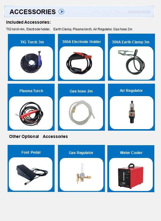 Sing Phase Heavy Duty IGBT Multi Function 3IN1 250A AC DC TIG CUT MMA Welders Air Plasma Cutters With Advanced Wave Selection