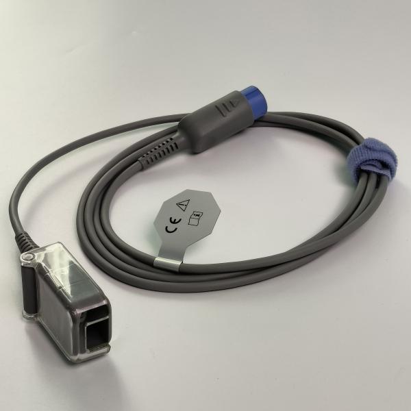 REF SHEC3 Cable d'extension de l'oxygène sanguin 2M Tête ronde bleue Fente unique 7 broches L 2,0 M
