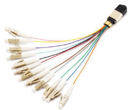 Patch Panel LC Cassette MTP MPO Fiber Cable With HD Enclosure