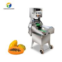 Anúncio publicitário da máquina de corte do legume com folhas da hortelã do nabo, máquina de avaliação em unidades cúbicas vegetal da lâmina