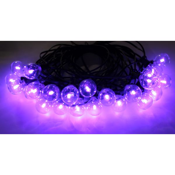 Color Changing Outdoor String Lights RGB LED String Lights G40 Globe Bulbs Dimmable Waterproof String Lights Remote Control