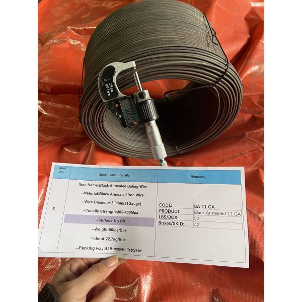 20cm Diameter 3.0mm Wire diameter Black Annealed Baling Wire for baling work