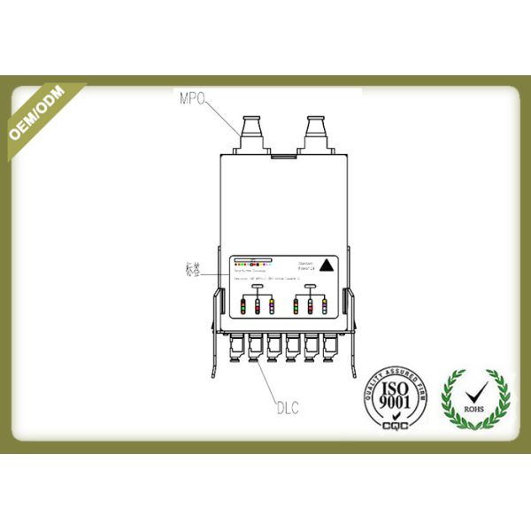 Black 24 Fiber Optic Distribution Box MPO / MTP OM3 LGX For LC Adapter