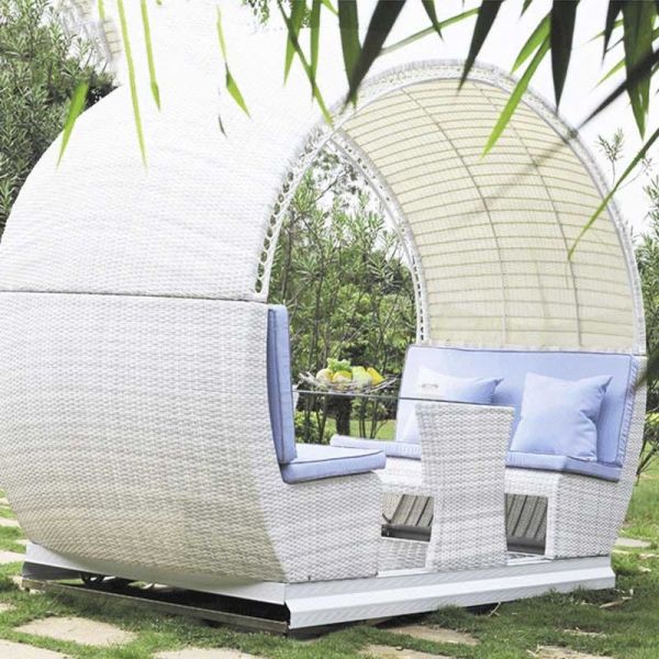 Chaise de balançoire en extérieur en métal