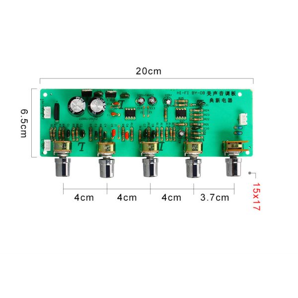BY08 Panel de amplificador de potencia lineal con ajuste alto/medio/bajo AN4558 incluido