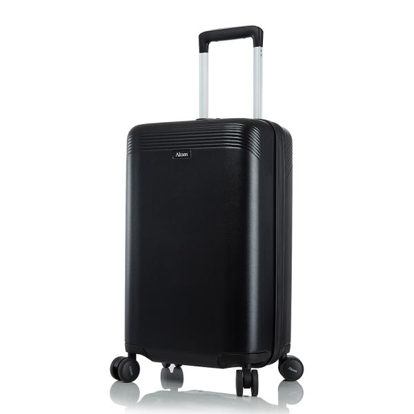 Rodas de aluminio telescópicas de mano portátil de cabina verde maleta giratoria con huella digital TSA bloqueo para viajes de negocios