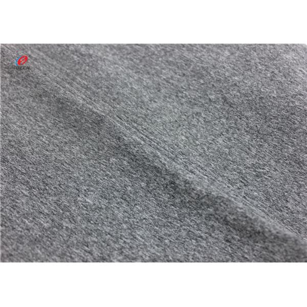 Melange Colour Sports Clothing Weft Knitted Fabric Polyester Spandex Material