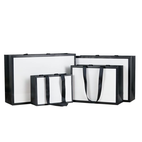 Elegant Textured Gift Paper Bags Premium Shopping Bags for Clothing Stores Gifting