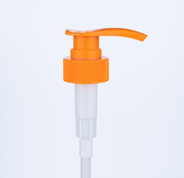 33/410 Orange Lotion Pump Head for Shower Gel Bottles and Shampoo Bottles for Bathing Skincare and Haircare