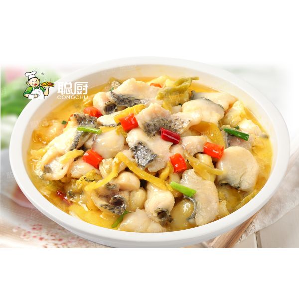 Prepared Pickled Cabbage Fish 250g Chinese Sauerkraut Fish For Restaurant