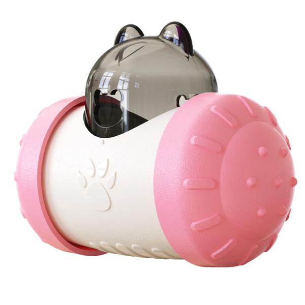 Hot Selling Non Electrified Pet Food Leaker Educational Pet Interactive Toy Swing Bear Tumbler Pet Food Spiller