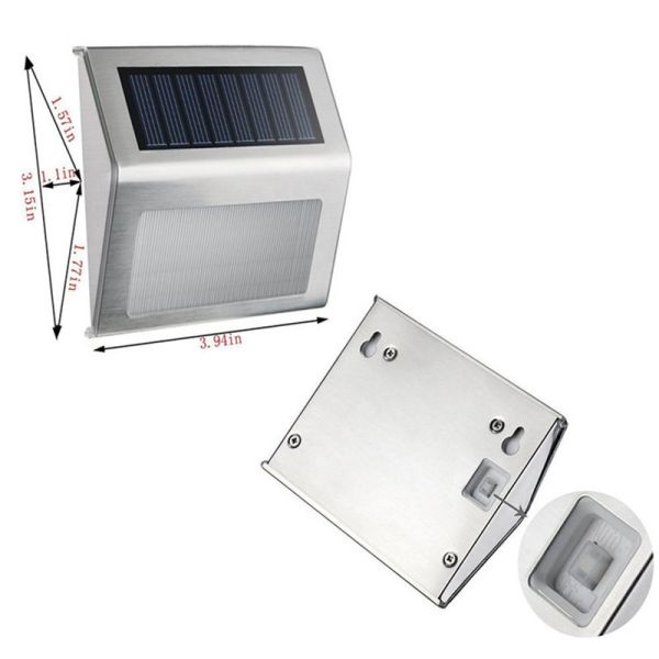 3.94in 1.2V Waterproof Outdoor Solar Deck Lights CE Stainless Steel