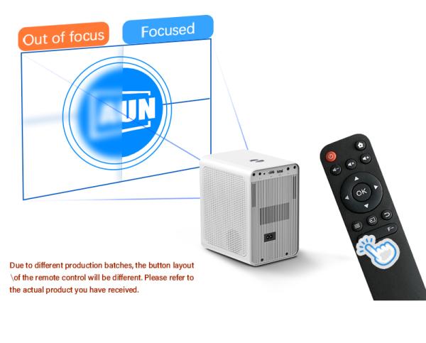 F1 White Netflix Licensed Projector Mini 1080P Auto Focus Projector