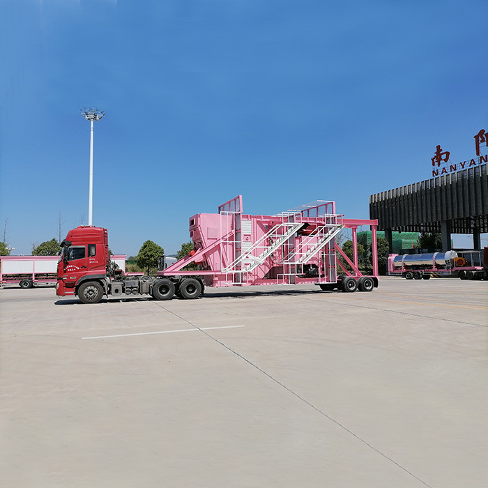 завод мобильного асфальта горелки угля 120T/H 1500kg/Batch смешивая