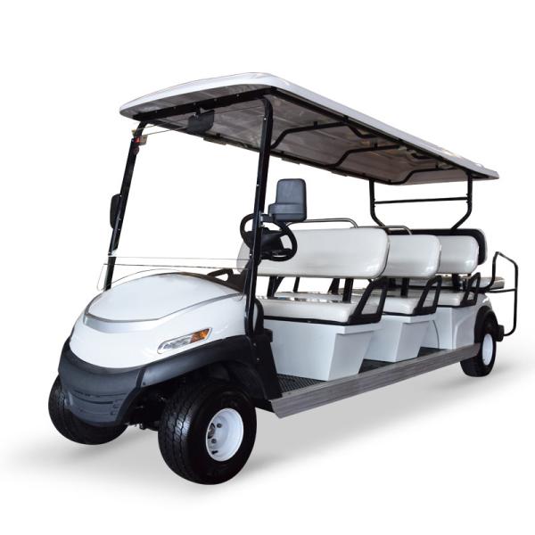 8 Seats Electric Golf Cart 13.7mph Speed Standing Postion of Tail Caddie Equipped for Passenger Transport