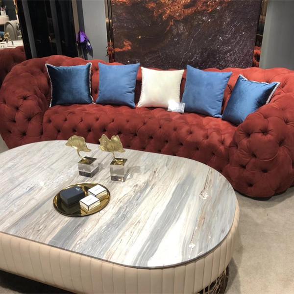Hole Style 1.2m Leather Corner Sectional Couch 2.1m Blue Sectional Sofa Living Room