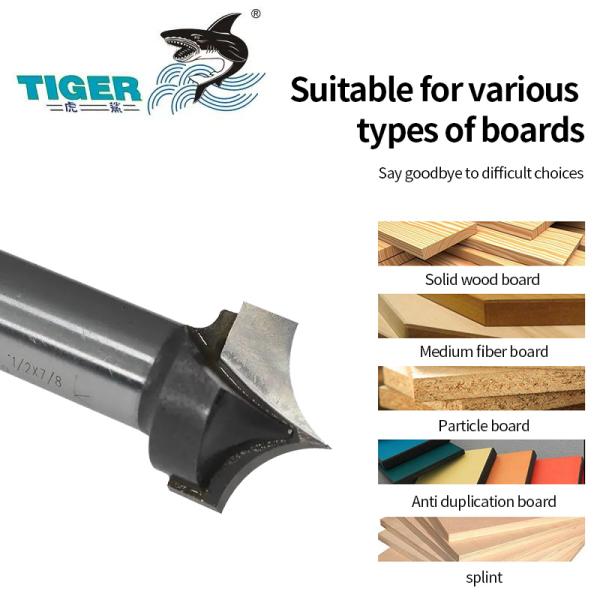 1/2/1/4 Shank  0405 Cnc Machion Tools Carbide Door Panel Ovolo Carving Bit  Pointed Roundover Router Bit tiger Cnc Router Bit