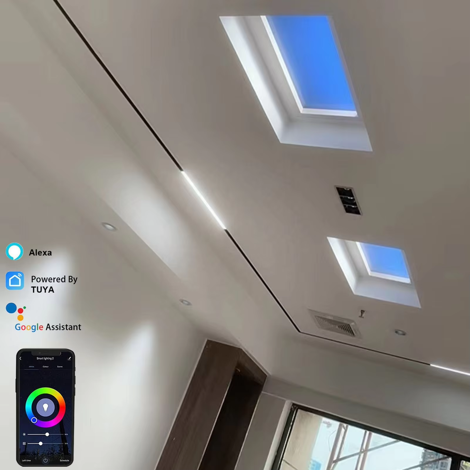 Artificial LED Skylights Bringing Natural Sky Light Indoors with Flicker-Free Comfort