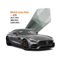 V70 Tinta de ventana metalizada anti-UV IRR 99 Película de ventana de automóvil de PET Rechazo de calor alto