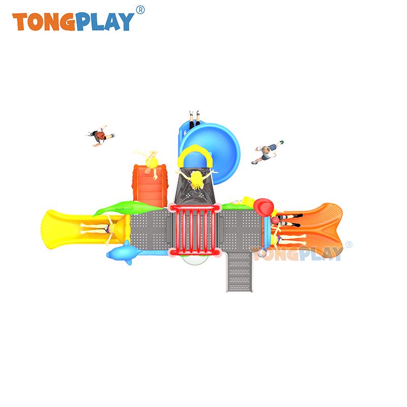 Water Park Outdoor Amusement Park Plastic Slide Playground Outdoor Play Equipment for Children Water Slide