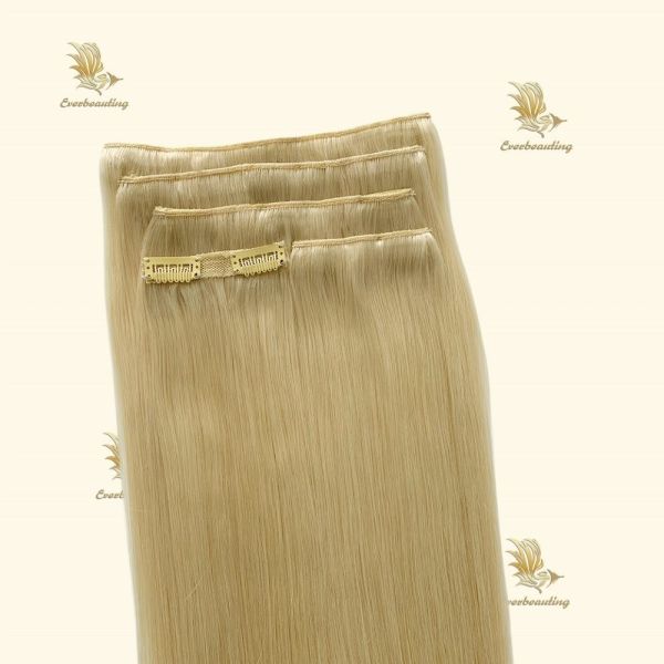 Pre-Bonded Style Clips Clip Ins Hair Double Drawn 100% Virgin Human Hair Extensions