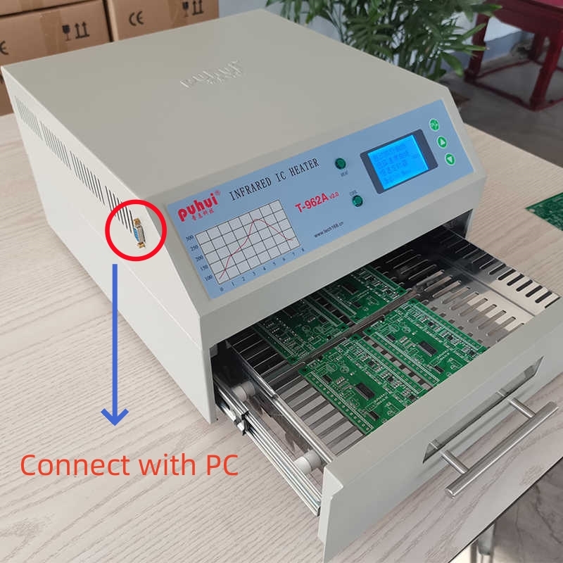 Мини печь 300*320mm 1500w T962A Reflow со станцией подогревателя IC вытыхания ультракрасной сваривая