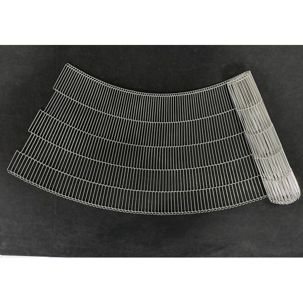 304 316 Stainless Steel Wire Food Pizza Oven Rod Ladder Chocolate Enrobing Chain Link Conveyor Belt