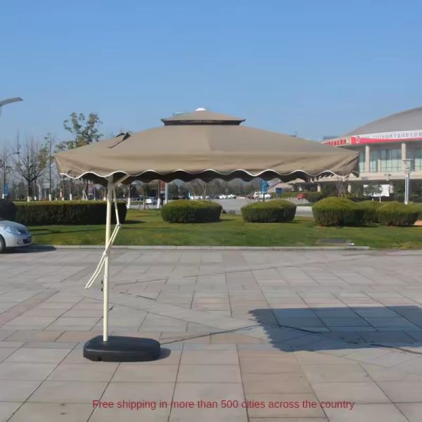 Outdoor Patio Garden Sunshade Umbrella with Big Wrench Banana Design and Sun Protection