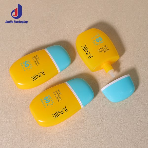 Customized 2025 50ml PE Plastic Squeeze Tube for Sunscreen Face Cream PE Hand Cream Packaging Bottle Screw Cap Skincare Usage