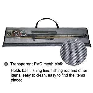 Fishing Rod Case Three Layers Fishing Rod Bag Oxford Folding Fishing Pole Bag Outdoor Waterproof Tackle Storage