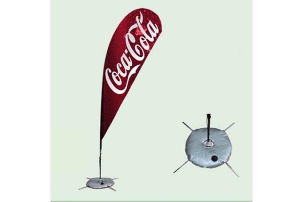 Lightweight Full Color Decorative Beach Flags Indoor Aluminium / Fiberglass Pole