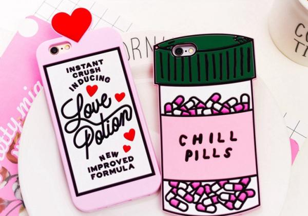 Chill pills love options silicone Case For iPhone 4 5s 6 plus 7 SAMSUNG s5 s4 S6 S7 NOTE 7 3 5