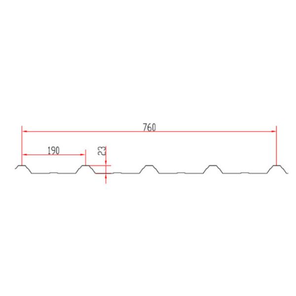Malaysia standard 760 roofing panel rolling machine, 0.18mm thick, PPGL