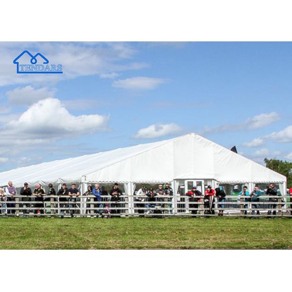 Full-Sidewall Backyard Party Marquee Tents Galvanized Framework PVC Fabric Rectangle Canopy Structure