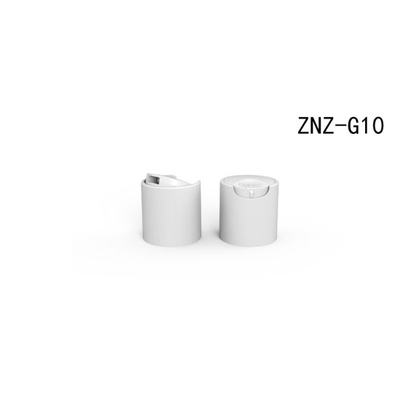 White Polypropylene PP Disc Top Cap 24/410 Smooth Surface