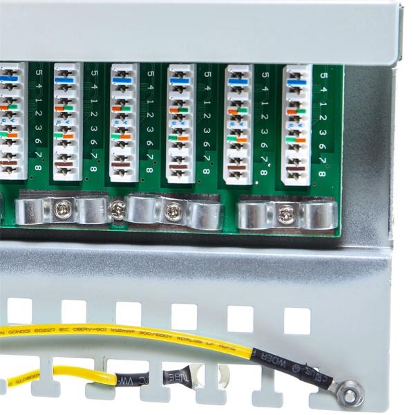 OEM Bem-vindo 1U 8 Portos Cat.6A Cat.6e Parede montado Patch Panel para Ethernet 19 polegadas de comprimento