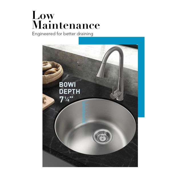 20 Gauge Stainless Steel Kitchen Sink Dual Mount With Satin Polished Finish
