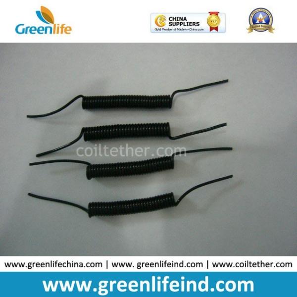 Elastic Coiled Tether w/Custom Length Straight Line on Ends Ready for Ski Using