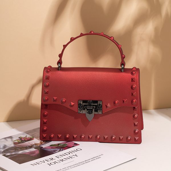 2022 Luxury Jelly Purse Newest Fashinable PVC Shoulder Handbag with Zipper Closure