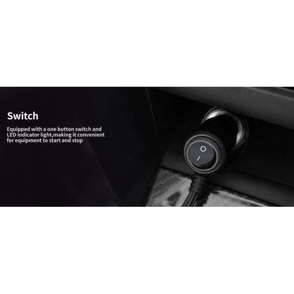 Car Cigarette Lighter Plug Socket Power Adapter Cable with Nylon Fiber Cover Material
