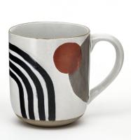 Coupe à café en céramique ronde peinte à la main
